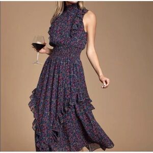 Lulus new with tag size Xs floral blue dress